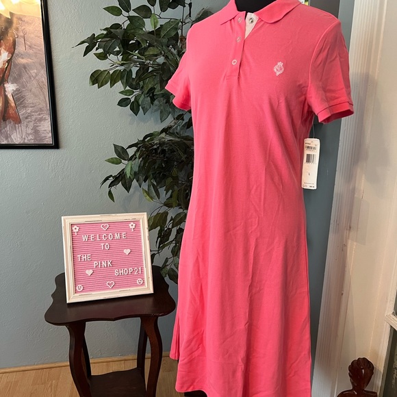 Pink Ralph Lauren Tshirt Dress Lauren Ralph Lauren Dresses Nwt Lauren Ralph  Lauren Pink Golf